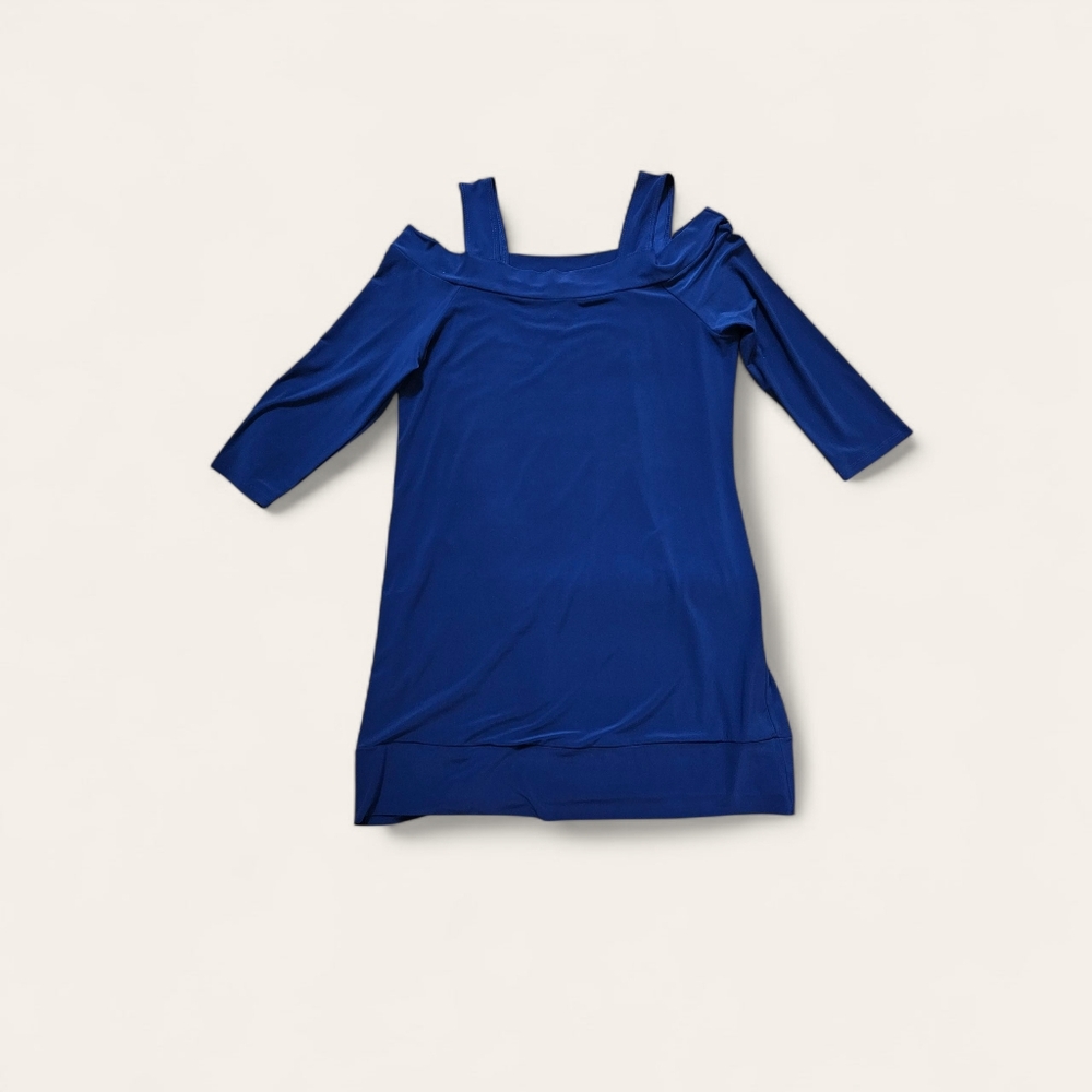 CLARA SUNWOO Royal Blue 3/4 Sleeve Dress Size Large